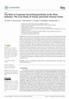 Research paper thumbnail of The Role of Corporate Social Responsibility in the Wine Industry: The Case Study of Veneto and Friuli Venezia Giulia