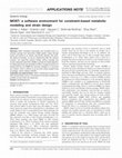 Research paper thumbnail of MOST: a software environment for constraint-based metabolic modeling and strain design