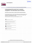 Research paper thumbnail of Looking beyond the static face in emotion recognition: The informative case of interest