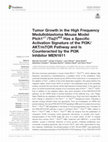 Research paper thumbnail of Tumor Growth in the High Frequency Medulloblastoma Mouse Model Ptch1+/−/Tis21KO Has a Specific Activation Signature of the PI3K/AKT/mTOR Pathway and Is Counteracted by the PI3K Inhibitor MEN1611