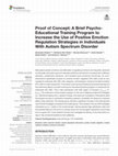 Research paper thumbnail of Proof of Concept: A Brief Psycho-Educational Training Program to Increase the Use of Positive Emotion Regulation Strategies in Individuals With Autism Spectrum Disorder