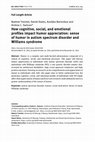 Research paper thumbnail of How cognitive, social, and emotional profiles impact humor appreciation: sense of humor in autism spectrum disorder and Williams syndrome