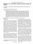 Research paper thumbnail of Evaluation of an After-School Obesity Prevention Program for Children