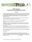 Research paper thumbnail of Syllabus Ecological Economics F20