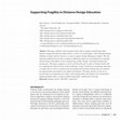 Research paper thumbnail of Supporting Fragility in Distance Design Education