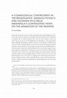 Research paper thumbnail of A Cosmological Controversy in the Renaissance: Marsilio Ficino’s and Giovanni Pico della Mirandola’s Contrasting Views on the Animation of the Heavens