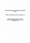 Research paper thumbnail of A Comparative Evaluation of Two Machine Translation Systems