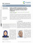 Research paper thumbnail of Surface modified nanoparticles and their applications for enantioselective detection, analysis, and separation of various chiral compounds