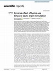 Research paper thumbnail of Reverse effect of home-use binaural beats brain stimulation