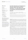 Research paper thumbnail of Suicidal attempts and ideations in Kenyan adults with psychotic disorders: An observational study of frequency and associated risk factors