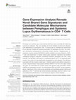 Research paper thumbnail of {"__content__"=>"Gene Expression Analysis Reveals Novel Shared Gene Signatures and Candidate Molecular Mechanisms between Pemphigus and Systemic Lupus Erythematosus in CD4T Cells.", "sup"=>{"__content__"=>"+"}}