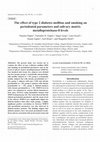 Research paper thumbnail of The effect of type 2 diabetes mellitus and smoking on periodontal parameters and salivary matrix metalloproteinase-8 levels