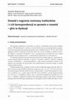 Research paper thumbnail of Dowód z nagrania rozmowy małżonków i z ich korespondencji w sprawie o rozwód – głos w dyskusji [The evidence from the recordings of parties’ conversations or correspondence in divorce proceedings – a voice in the discussion]