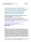 Research paper thumbnail of Short-Term Outcomes of Two Surgical Techniques for the Treatment of Coarctation of the Aorta in Infants: Subclavian Flap Repair and Resection with Extended End-to-End Anastomosis Technique