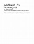 Research paper thumbnail of ORIGEN DE LOS TLAMINQUES