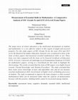 Research paper thumbnail of Measurement of Essential Skills in Mathematics; a Comparative Analysis of SSC (Grade X) and GCE (O-Level) Exam Papers