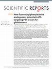 Research paper thumbnail of New fluoroethyl phenylalanine analogues as potential LAT1-targeting PET tracers for glioblastoma