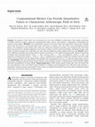 Research paper thumbnail of Computational Metrics Can Provide Quantitative Values to Characterize Arthroscopic Field of View