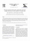 Research paper thumbnail of Pyrazolo quinone heterocyclic compounds and metal complex derivatives in the synthesis of cyanine dyes