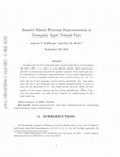 Research paper thumbnail of Banded matrix fraction representation of triangular input normal pairs