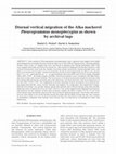 Research paper thumbnail of Diurnal vertical migration of the Atka mackerel Pleurogrammus monopterygius as shown by archival tags