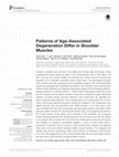 Research paper thumbnail of Patterns of Age-Associated Degeneration Differ in Shoulder Muscles