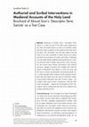 Research paper thumbnail of Authorial and Scribal Interventions in Medieval Accounts of the Holy Land: Burchard of Mount Sion’s ‘Descriptio Terre Sancte’ as a Test Case