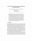 Research paper thumbnail of Towards evaluation of personalized and collaborative information retrieval