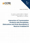 Research paper thumbnail of Interaction of transmutation products with precipitates, dislocations and grain boundaries in neutron irradiated W