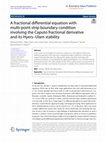 Research paper thumbnail of A fractional differential equation with multi-point strip boundary condition involving the Caputo fractional derivative and its Hyers–Ulam stability