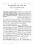 Research paper thumbnail of Provably passive second order model order reduction for package parasitics using spectral zeros