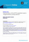 Research paper thumbnail of Twenty years of the WTO Appellate Body’s “fragmentation jurisprudence”