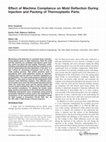 Research paper thumbnail of Effect of machine compliance on mold deflection during injection and packing of thermoplastic parts