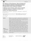 Research paper thumbnail of The Influence of Preeclampsia, Advanced Maternal Age and Maternal Obesity in Neonatal Outcomes Among Women with Gestational Diabetes