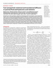 Research paper thumbnail of Fast nanoparticle rotational and translational diffusion in synovial fluid and hyaluronic acid solutions