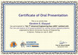 Research paper thumbnail of Certificate of 7th Advanced Engineering Days (AED)-Certificate of Oral Presentation, Jul 2023