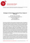 Research paper thumbnail of STRATEGIES OF INTERVIEWING IN CULTURAL PRESS