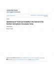 Research paper thumbnail of Spatiotemporal Trends and Variability in the Centroid of the Northern Hemisphere's Circumpolar Vortex