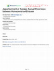 Research paper thumbnail of Apportionment of Average Annual Flood Loss between Homeowner and Insurer