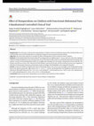 Research paper thumbnail of Effect of Domperidone on Children with Functional Abdominal Pain: A Randomized Controlled Clinical Trial