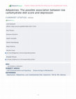 Research paper thumbnail of Adipokines: The possible association between low carbohydrate diet score and depression