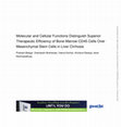 Research paper thumbnail of Molecular and Cellular Functions Distinguish Superior Therapeutic Efficiency of Bone Marrow CD45 Cells Over Mesenchymal Stem Cells in Liver Cirrhosis