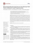 Research paper thumbnail of Research Regarding the Energy Recovery from Municipal Solid Waste in Maramures County Using Incineration