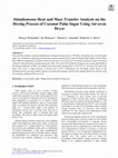 Research paper thumbnail of Simultaneous Heat and Mass Transfer Analysis on the Drying Process of Coconut Palm Sugar Using Air-oven Dryer