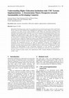 Research paper thumbnail of Understanding Higher Education Institution-wide CMC Systems Implementation: A Structuration Theory Perspective towards Sustainability in Developing Countries