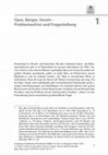 Research paper thumbnail of Oper, Bürger, Verein – Problemaufriss und Fragestellung