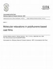 Research paper thumbnail of Molecular relaxations in polyfluorene based cast films