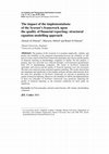 Research paper thumbnail of The impact of the implementations of the Sysrust’s framework upon the quality of financial reporting: structural equation modelling approach