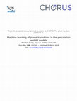 Research paper thumbnail of Machine learning of phase transitions in the percolation andXYmodels