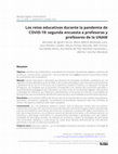 Research paper thumbnail of Los retos educativos durante la pandemia de COVID-19: segunda encuesta a profesoras y profesores de la UNAM